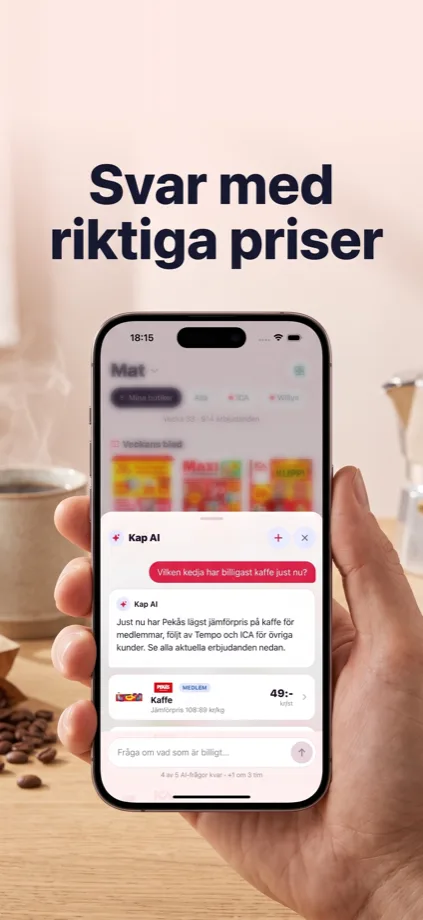 Kap: the AI answer with cited deal cards and prices